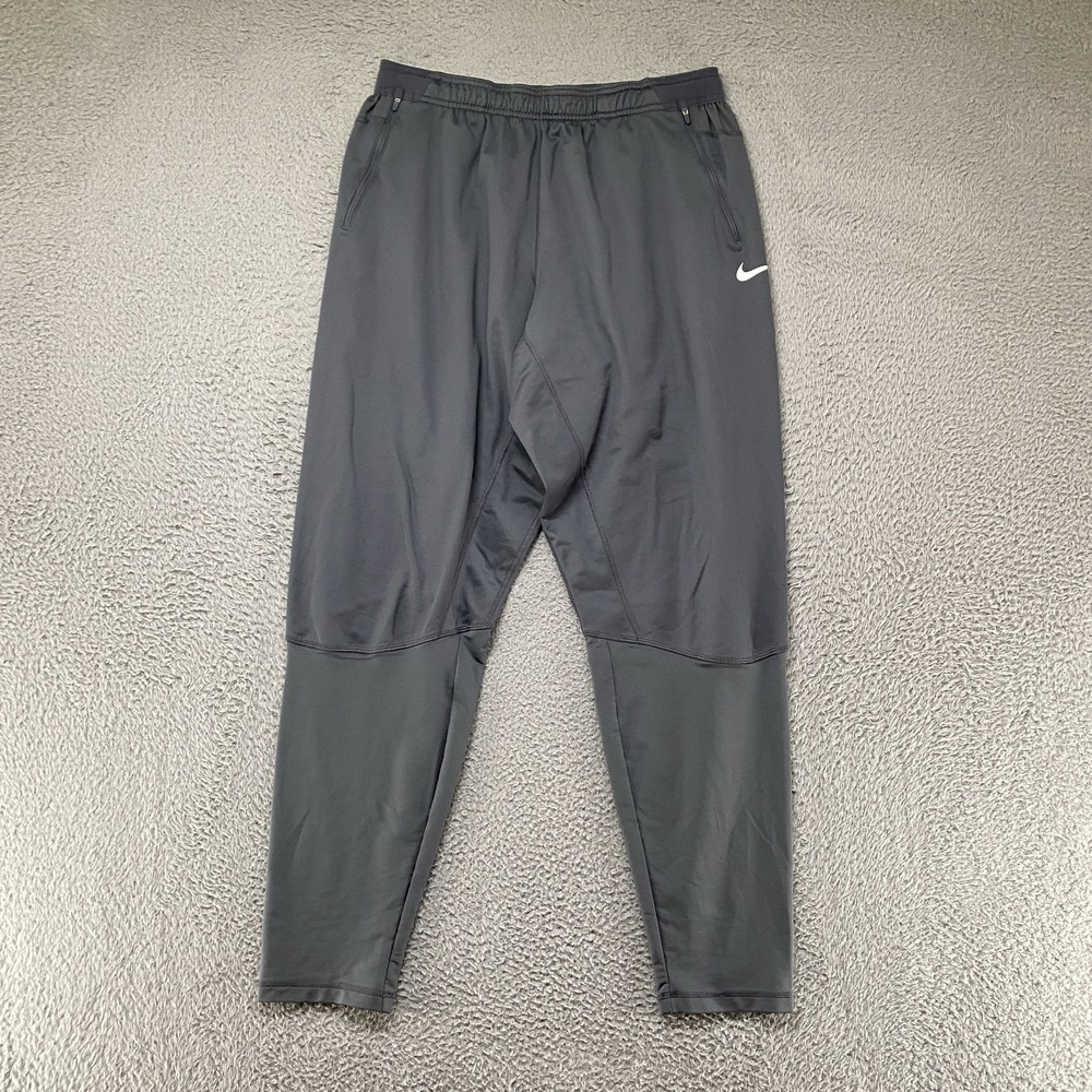 Nike Joggers Mens XL Gray Knit Track Zip Pocket Running Gym Training
